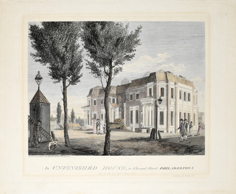 William Birch (1755-1834), An Unfinished House, in Chestnut Street Philadelphia