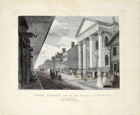 William Birch (1755-1834), High Street, with the First Presbyterian Church