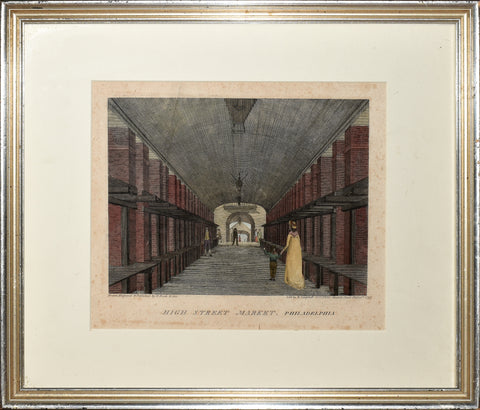 William Birch (1755-1834), High Street Market, Philadelphia