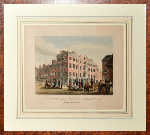 William Birch (1755-1834), South East Corner of Third, and Market Streets