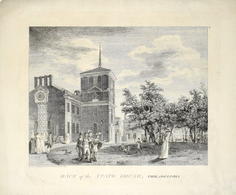 William Birch (1755-1834), Back of the State House, Philadelphia