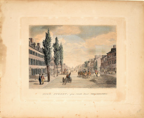 William Birch (1755-1834), High Street, from Ninth Street, Philadelphia