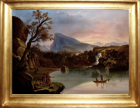 Nicolino Calyo (1799 - 1884), American Landscape with Indians