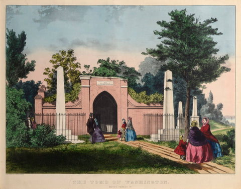 Nathaniel Currier (1813-1888) & James Ives (1824-1895), The Tomb of Washington, Mount Vernon, VA.