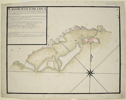 Plano del puerto de la Ysla de Roatán . . . [Map of the Port of Ysla de Roatán]