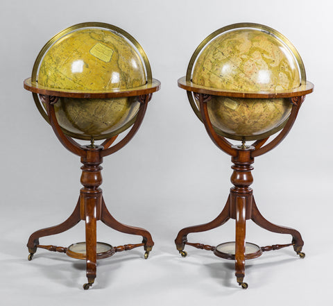 James Wyld the younger (1812 – 1887), [Globes by Malby and Son], A Terrestrial Globe; A Celestial Globe