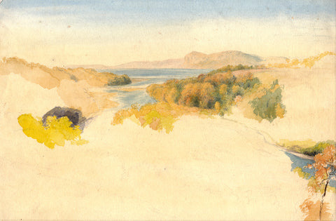John William Hill (1812- 1879), Sketch of the Croton and Hudson Rivers