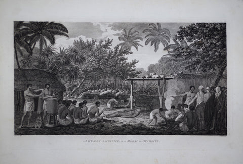 Captain James Cook (1728-1729) and John Webber (1751-1793), A Human Sacrifice in a Morai in Otaheite