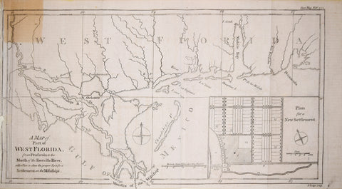 Gentleman’s Magazine, A Map of Part of West Florida from Pensacola to the Mouth of Iberville River…