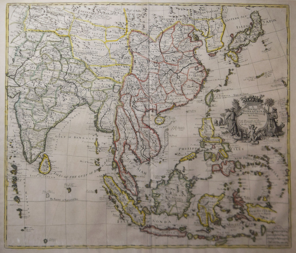 John Senex (1678-1740), A New Map of India and China