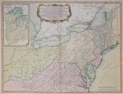 Robert Laurie (1755-1836) & James Whittle (1757-1818), A New and General Map of the Middle Dominions belonging to the United States of America