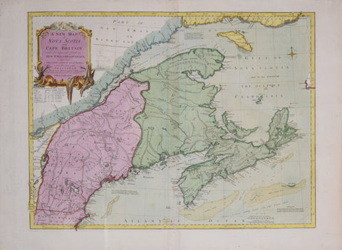John Green, A New Map of Nova Scotia and Cape Britain with the Adjacent Parts of New England and Canada