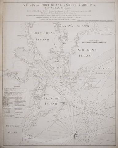 John Gascoigne, Surveyor, A Plan of Port Royal in South Carolina...