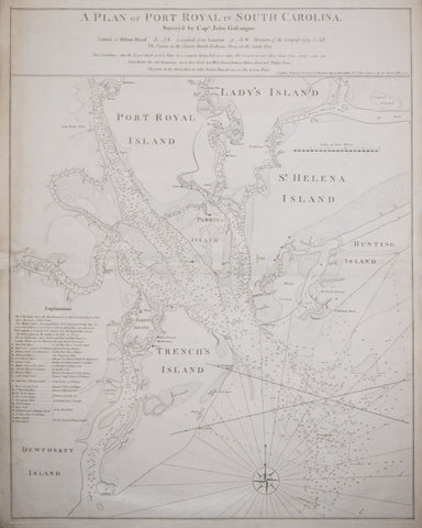 John Gascoigne, Surveyor, A Plan of Port Royal in South Carolina...