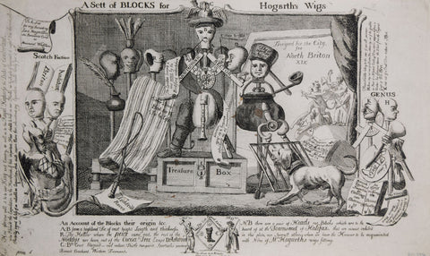 Paul Sandby, A Sett of Blocks for Hogarths Wigs