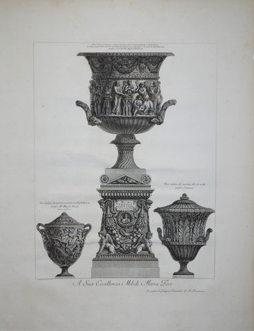 Giovanni Battista Piranesi (1720-1778),  A Sua Eccellenza Mildei Maria Fox