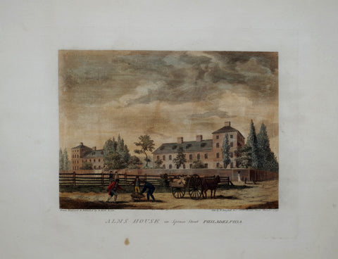 William Birch (1755-1834), Alms House in Spruce Street Philadelphia