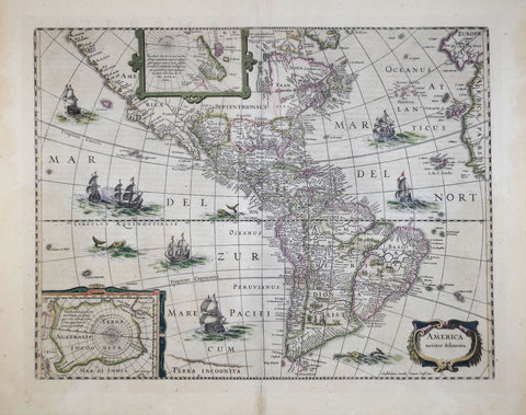 Jodocus Hondius Jr. (Dutch, 1594-1629) & Jan Jansson (Dutch, 1588-1664), America noviter delineata...