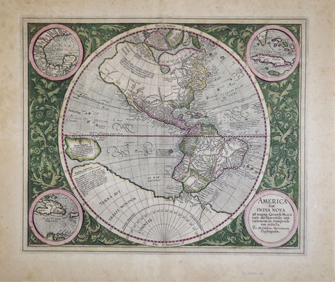 Michael Mercator (German, ca. 1567-1600), America sive India Nova ad magnae Gerardi Mercatoris...