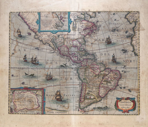 Jodocus Hondius jr. (Dutch, 1594-1629) & Hendrick Hondius (Dutch, 1597-1651), America noviter delineata