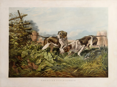Nathaniel Currier (1813-1888) and James Merritt Ives (1824-1895), American Field Sports. “On a Point”