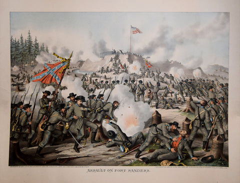 Louis Kurz  (1834-1921) & Alexander Allison (ca. 1799—1862) , Assault on Fort Sanders