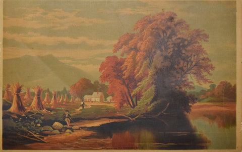 Unknown Artist, Autumn on the Kennebec Maine