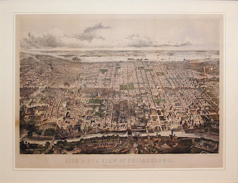 John Bachmann (1814-1896), Birds Eye View of Philadelphia