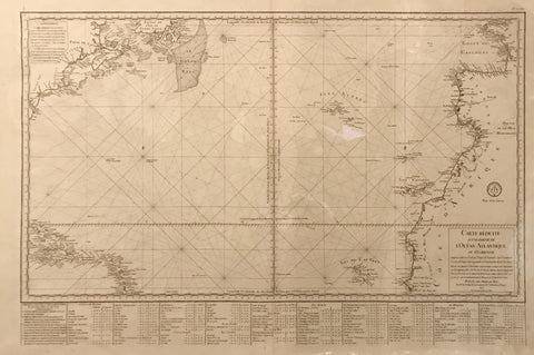 Jacques Nicolas Bellin (French, 1703-72), Carte Reduite d'une Partie de l'Ocean Atlantique ou Occidental.
