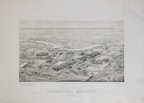 Julius Bien (1826-1909), Bird’s Eye View International Exhibition 1876.