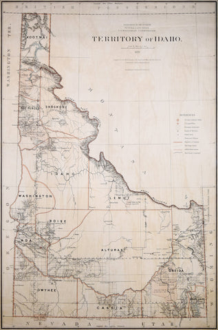 Julius Bien (1829-1909), Territory of Idaho