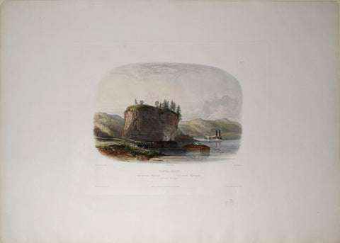 Karl Bodmer (1809-1893), Vig. IX - Tower-Rock - View on the Mississippi