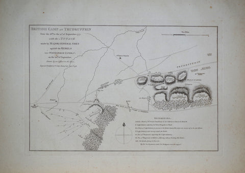 William Faden, (English, 1749-1836), British Camp at Trudruffrin from the 18th to the 21st of September 1777...