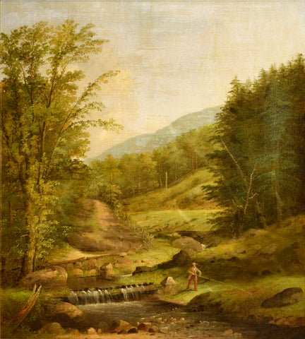 George Henry Durrie (1820-1863) Untitled, (Rural Fishing Scene)