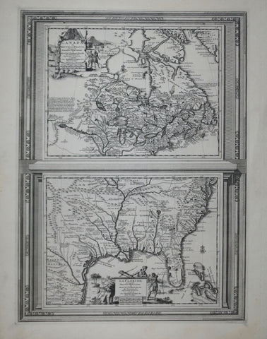 Pieter Van Der Aa (Dutch, 1659-1733), Canada ou Nouvelle France...& La Floride...