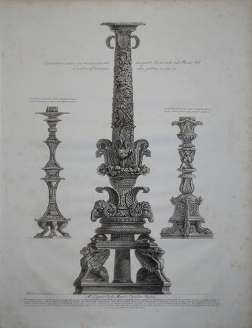 Giovanni Battista Piranesi (1720-1778), Candelabro antico geometricamente