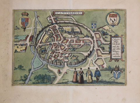 Georg Braun (1541-1622) & Franz Hogenberg (c.1538-1590), Cantuarbury