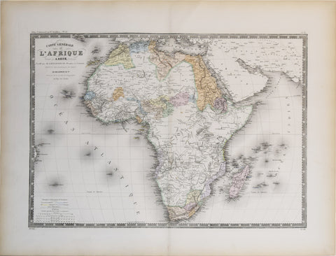 Adrien Hubert Bruse (French, 1786-1832), Carte Generale de L’Afrique