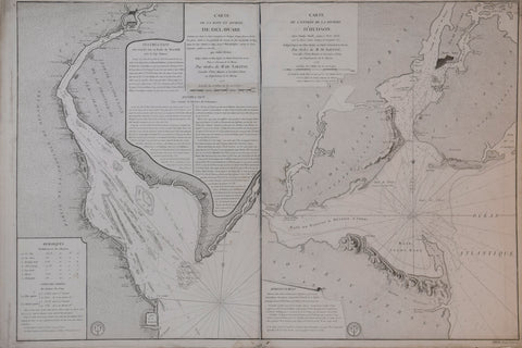 M. de Sartine / Joshua Fisher for George Louis Le Rouge, Carte de la Baye et Riviere de Delaware.../ Carte de L’Entree de la Riviere d’Hudson…