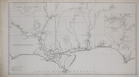 Jean Baptiste Bourguignon d’Anville (1697-1782), Carte de la Louisiane par le Sr. d’Anville Dresse en Mai 1732