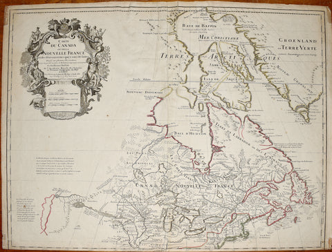 Guillaume de L'Isle (1675-1726), Carte Du Canada ou de la Nouvelle France