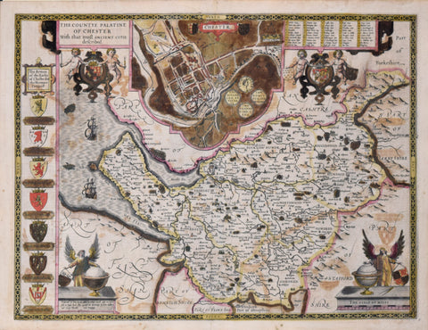 John Speed (1552-1629), The Countye Palatine of Chester…
