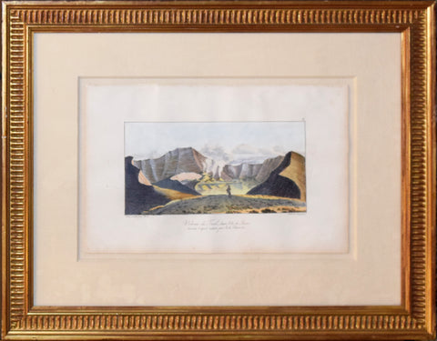 Louis Choris (1795-1828), Plate V, Volcan de Taal, dans lile de Lucon