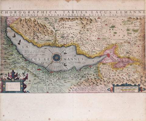 Gerard Mercator (Flemish, 1512-1594) & Jodocus Hondius (Dutch, 1563-1612), Chorographica Tabula Lacus Lemanni…