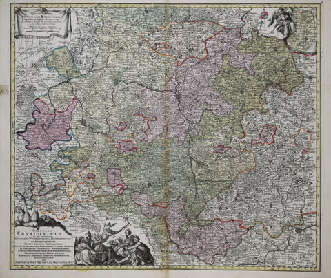 Matthew Seutter (German, 1678-1757), Circulus Franconicus...