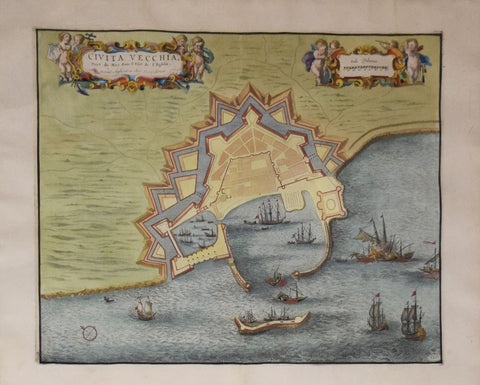 Johannes Blaeu (1596-1673), Civita Vecchia Port de Mers dans L’Etat…Pl. XXIV