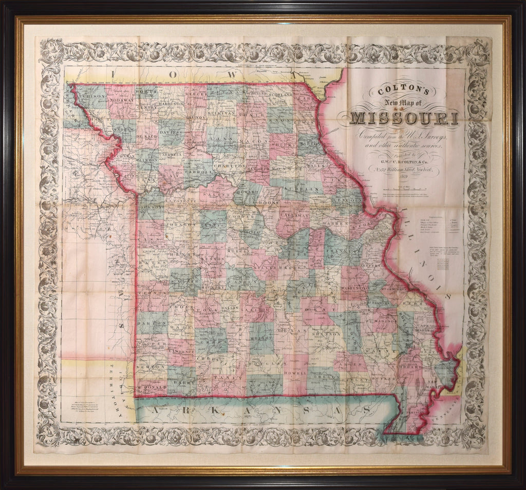 George Woolworth 1827 1901 and Charles B. Colton 1831 1916 Colton s New Map of Missouri