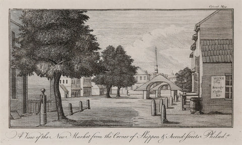 Columbia Magazine, A View of the New Market from the Corner of Shippen & Second Streets Phila