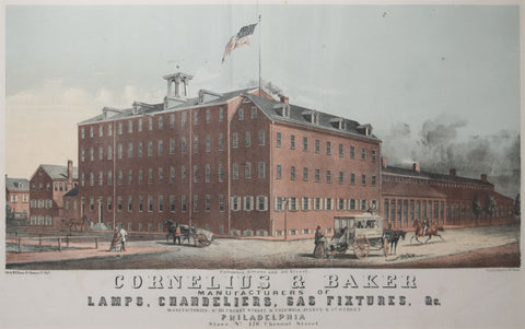 William H. Rease, Cornelius & Baker Lamps, Chandeliers..Philadelphia, 176 Chestnut St.