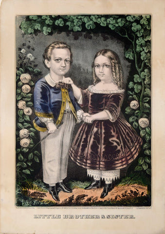Nathaniel Currier (1813-1888) & James Ives (1824-1895), Little Brother and Sister